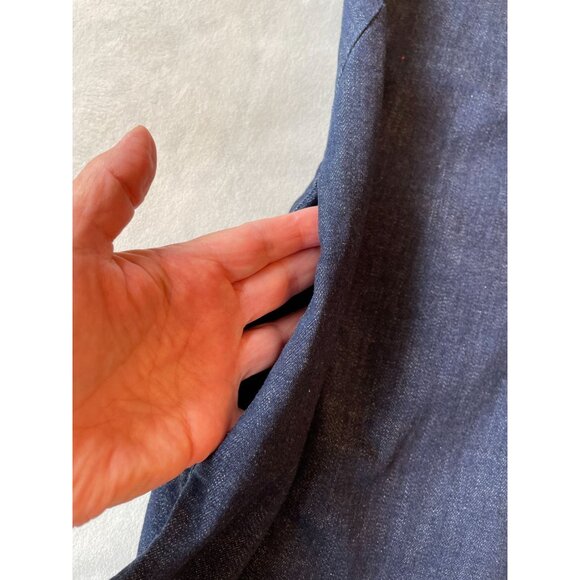 Boden Dark Denim Short Sleeve Dress - Size 8R Dark Academia - Picture 9 of 11